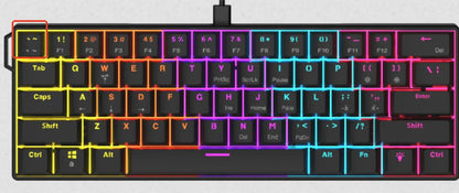 Ajazz NK61 Mechanical Wired Gaming Keyboard RGB Lighting Supports Hot-Swappable 61-Key Mechanical Wired Gaming Keyboard