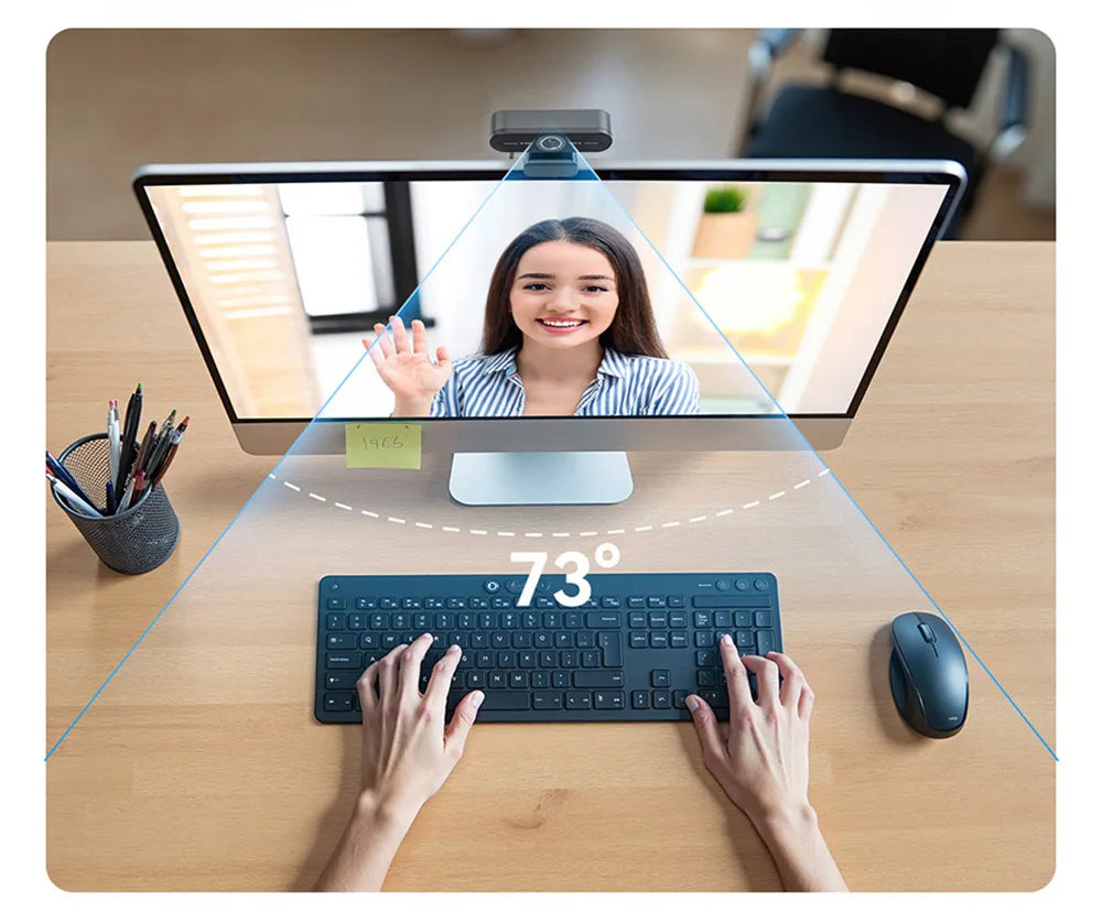 4K Ultra HD Webcam 1080P 60fps Web Camera EMEET C60E Autofocus USB Computer Camera for Live Streaming/ Video Call/ Conference