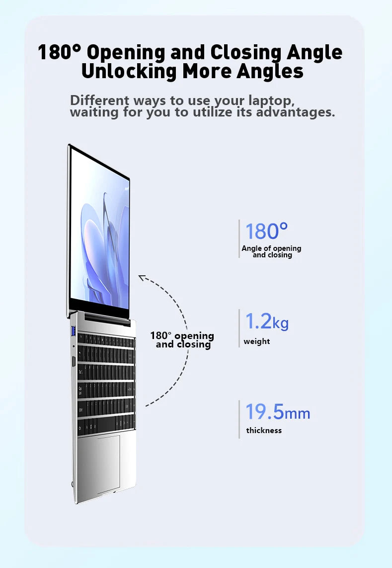 NEW 14.1" Ultra Slim Laptop 16GB RAM 2TB SSD Windows 11 Intel N3700 Notebook Gamer 1920*1080 Display Office Study Computer PC