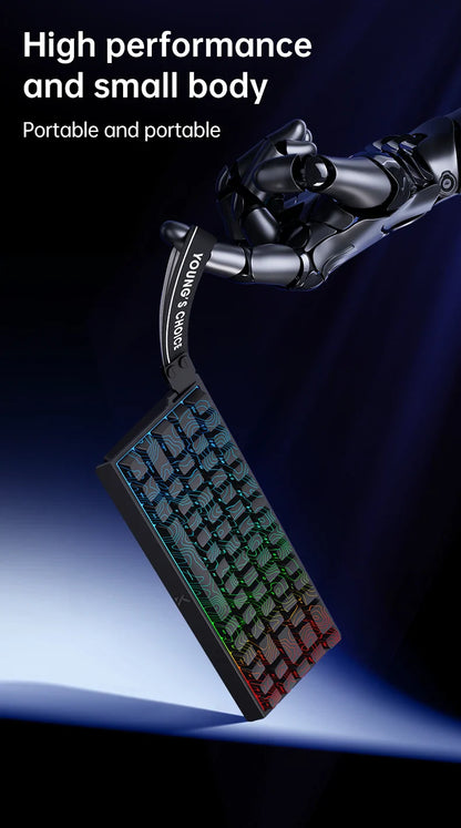 MCHOSE Ace68 Wired Mechanical Gaming Keyboard-68-Key Ultra-Compact layout RGB Backlit Ultra-Low Latency Type-C Wired