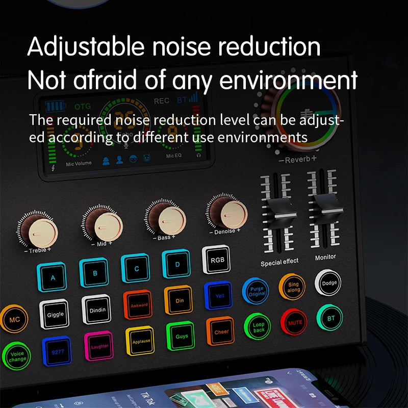 Podcast Full set of microphone live sound card 4k webcam microphone live streaming