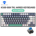 Machenike K500-B84 TKL Wired Mechanical Keyboard 84 Keys LED Backlight Gaming Keyboard PBT Doubleshot Keycaps for PC Laptop
