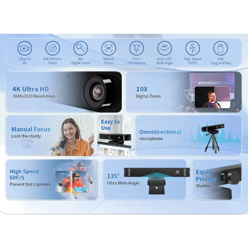 Podcast Full set of microphone live sound card 4k webcam microphone live streaming