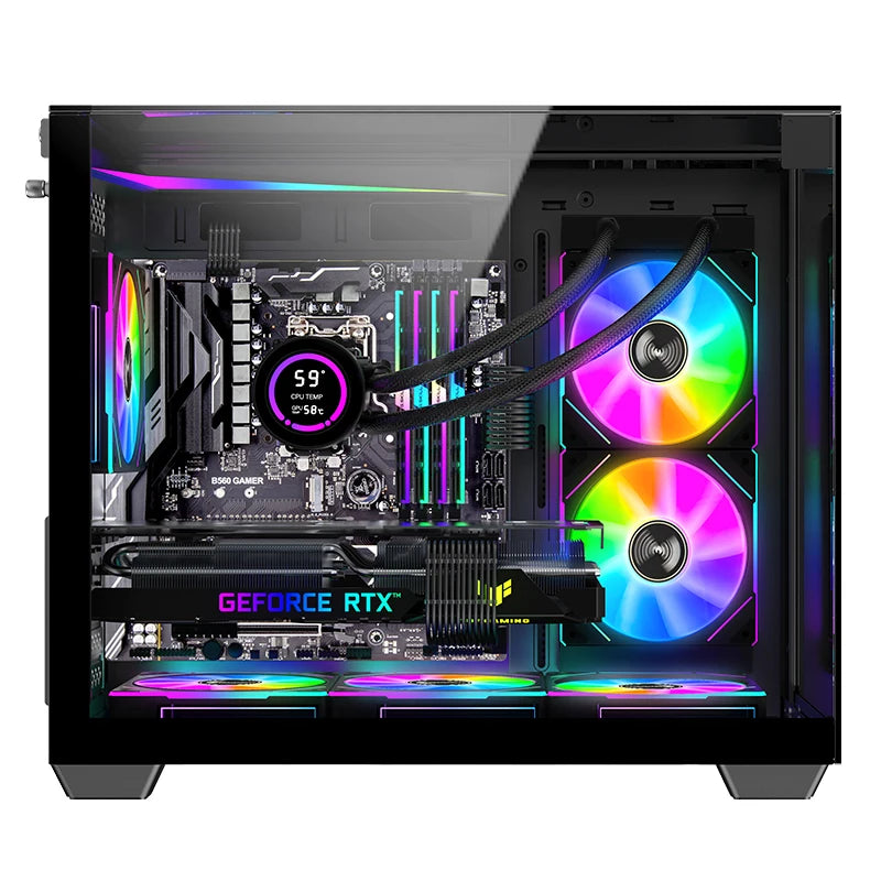 Gaming Desktop Ryzen 7 5700X NVIDIA RTX 4060 32GB DDR4 RAM 1TB M.2 NVMe SSD WIFI Pc for Gaming DesignOffice  Prebuilt Gaming Pc