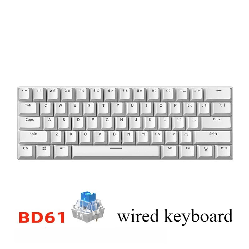 Teclado mecanico 60% gaming keyboard gamer mechanical keyboards pc teclados laptop oficina mini key board klavye teclas white