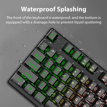 Wired Mechanical Keyboard, Laptop, Desktop Computer, Office Gaming Keyboard, Brown Switch, Multicolor USB Computer Accessories