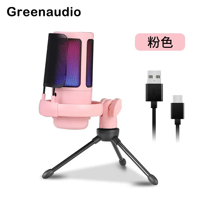 GAM-ME6S desktop live streaming microphone mobile game RGB dazzling lighting USB computer karaoke