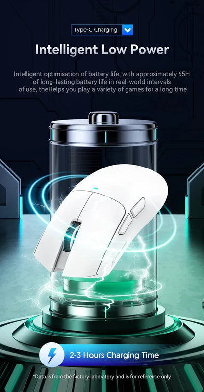 Wireless Attack Shark X11 Tri-Mode Bluetooth/2.4G/wired, game mouse with PAW3311 RGB magnetic charging station