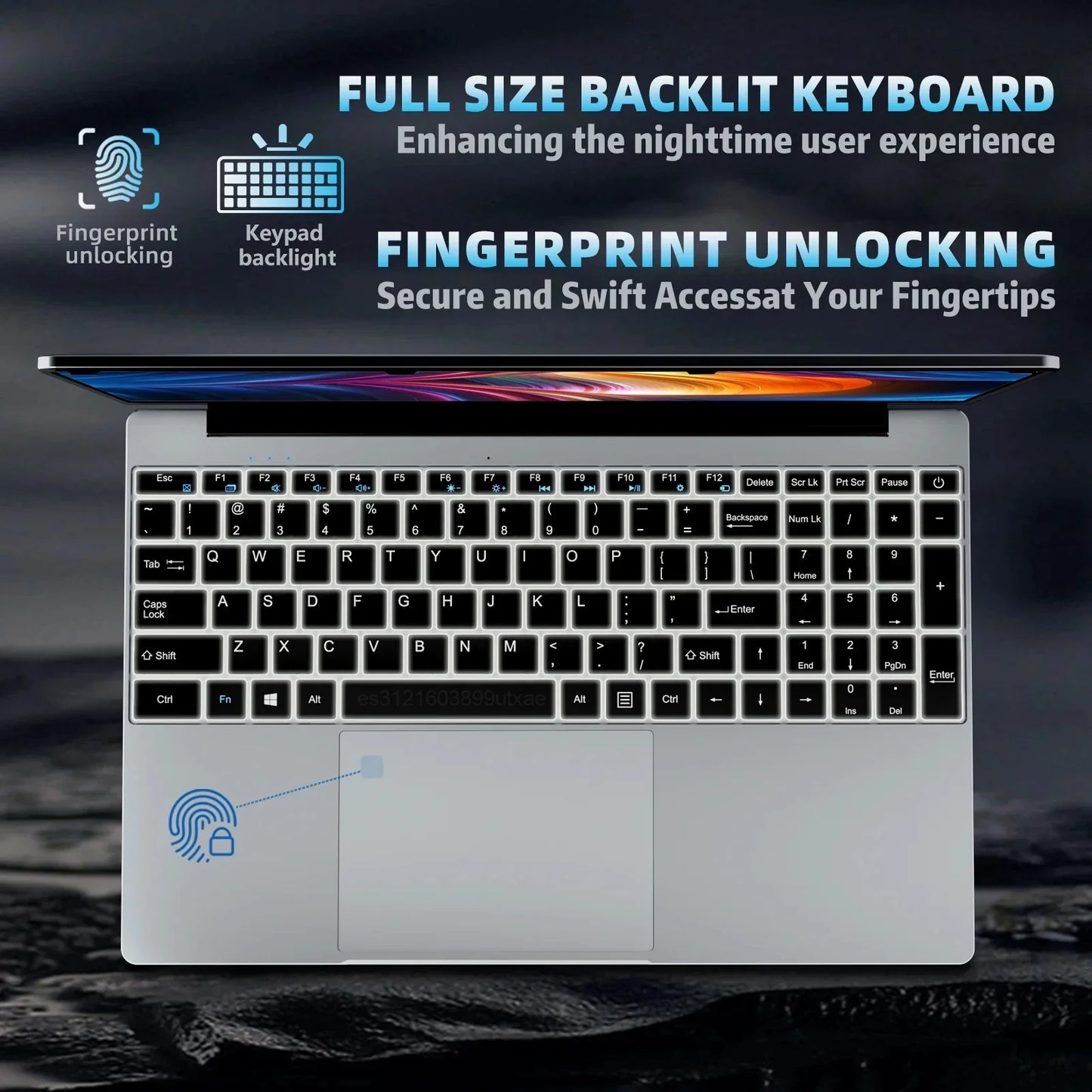 NEW 15.6" Intel N95 Portable Laptop Windows11 Notebook 32GB DDR4 2TB SSD Pc Gamer Office Computer with Backlit Fingerprint