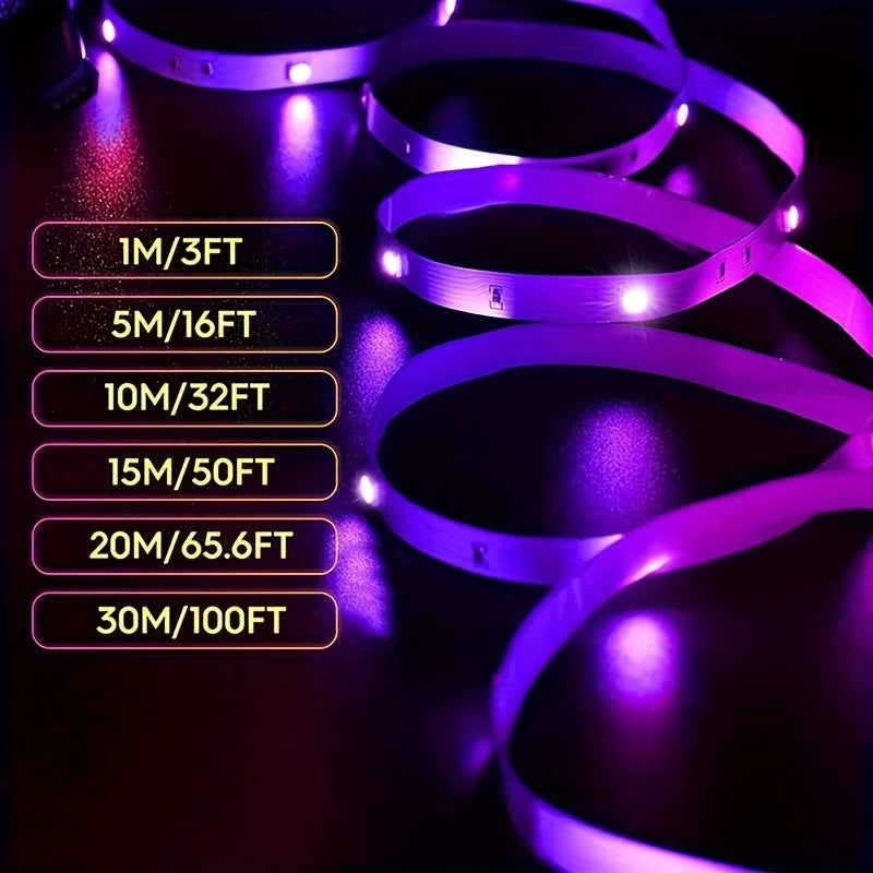 RGB Led Strip Lights 1M-40M  Led Room Light with APP Control Flexible Ribbon Luces Led Tape for Room Bedroom Decoration
