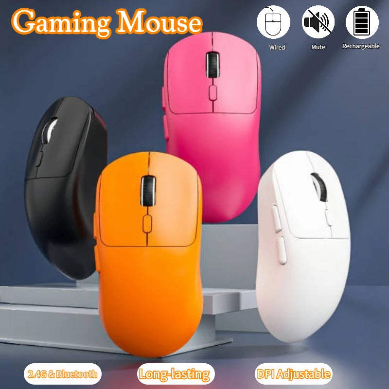 2.4G Wireless Mouse 6 Buttons Professional Optical Wireless 6400 DPI  Mouse Rechargeable Mouse Portable for Laptop PC Gamer