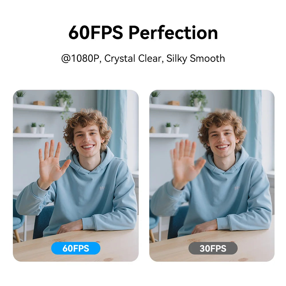 4K Ultra HD Webcam 1080P 60fps Web Camera EMEET C60E Autofocus USB Computer Camera for Live Streaming/ Video Call/ Conference