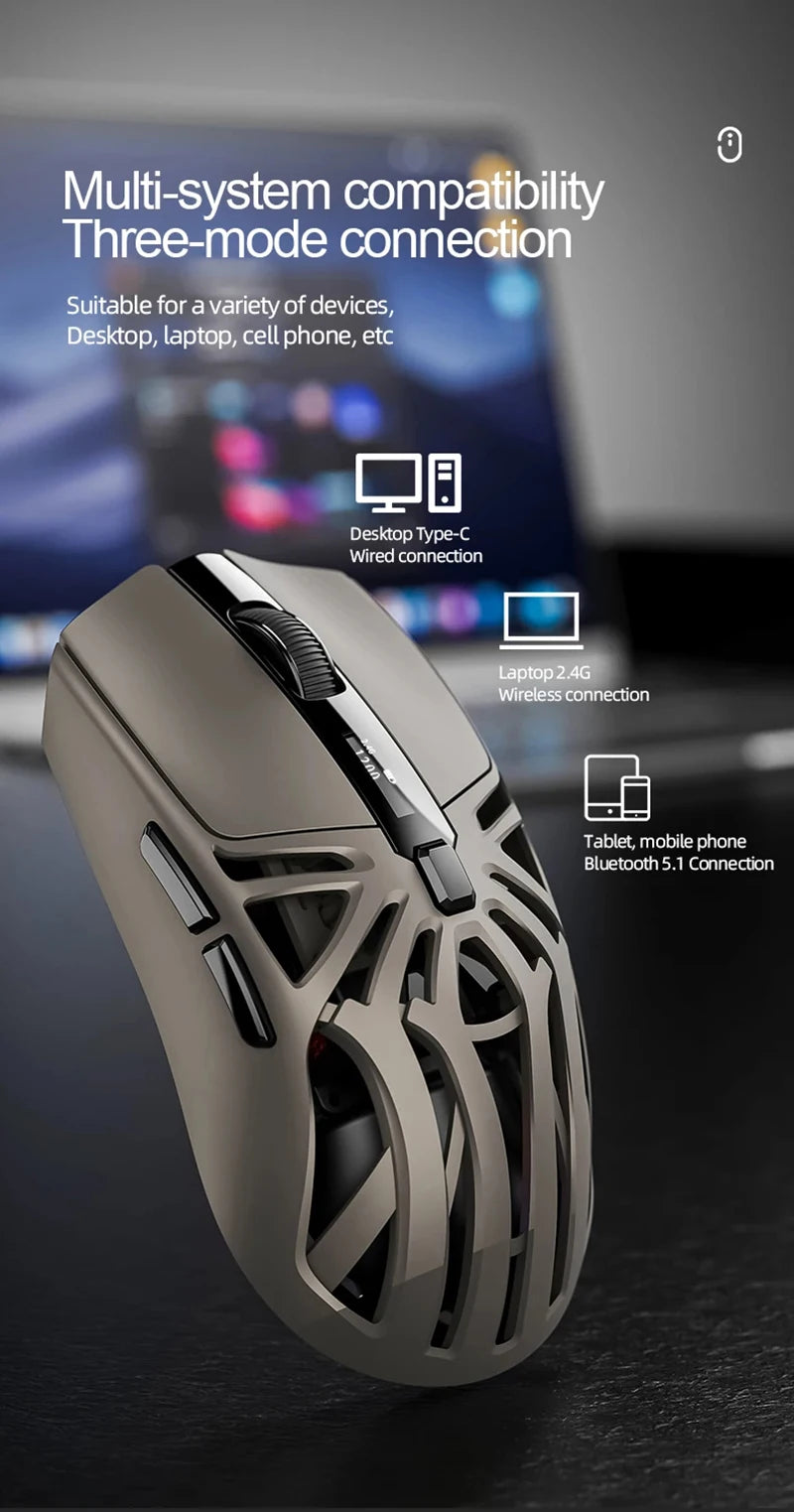 Xiaomi RS8 1000Hz Bluetooth Wireless Mouse 10000DPI Three-mode Connection Lightweight Macro Gaming Mouse Notebook Computer