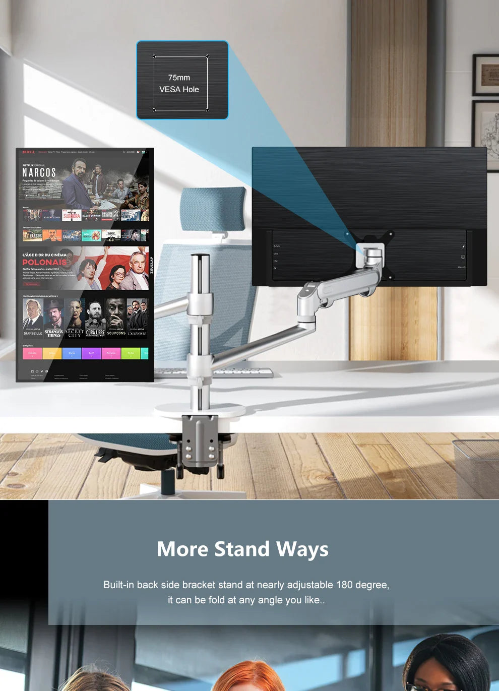 Zeuslap 18.5 inch Smart TV Portable Touch Screen Monitor with Google TV For Mini PC Laptop Phone Xbox PS4 PS5 Switch