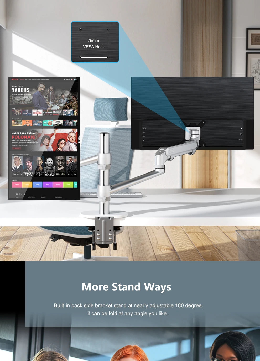 Zeuslap 18.5 inch Smart TV Portable Touch Screen Monitor with Google TV For Mini PC Laptop Phone Xbox PS4 PS5 Switch