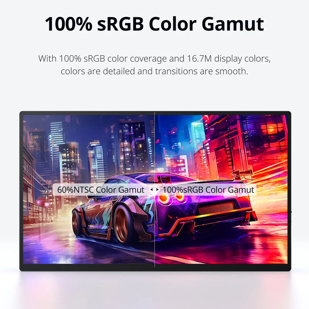 XIANWEI 18.5 inch Portable Monitor Touch 100%sRGB 100Hz External Screen Gaming Office Display For Switch Phone Laptop Xbox PS4/5