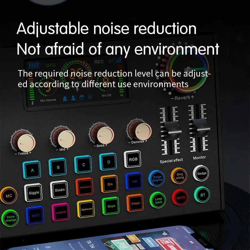 Podcast Full set of microphone live sound card 4k webcam microphone live streaming