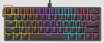 Ajazz NK61 Mechanical Wired Gaming Keyboard RGB Lighting Supports Hot-Swappable 61-Key Mechanical Wired Gaming Keyboard