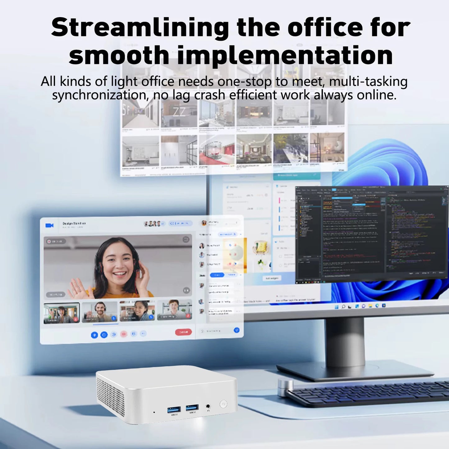2025 Mini PC Windows 10 Intel Core i7 8500Y Desktop Pc Gaming Computer 12GB DDR4 1TB 2TB SSD WiFi 6 BT4.2 Portable Mini Pc Gamer