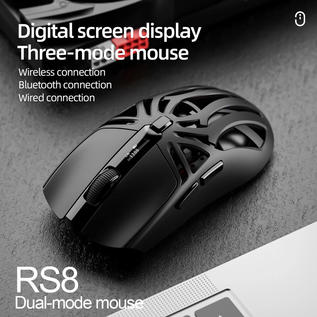 smailwolf RS8 Wireless Bluetooth mouse three-mode RGB lighting 10000DPI lightweight macro programming game mouse rechargeable