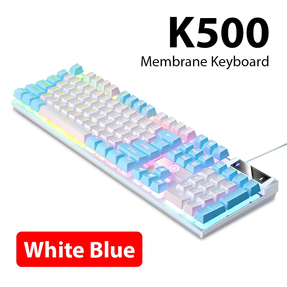 Wired Mechanical Keyboard, Laptop, Desktop Computer, Office Gaming Keyboard, Brown Switch, Multicolor USB Computer Accessories