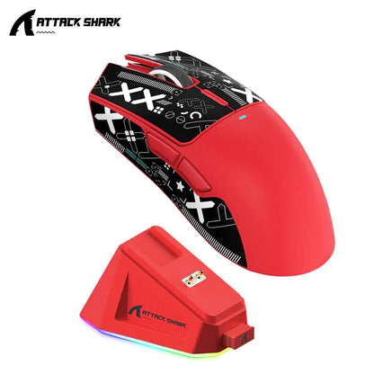 X11 Attack Shark Gaming Mouse Wireless 1K Hz PAW3311 Macro Magnetic RGB Docking Charger for Gaming