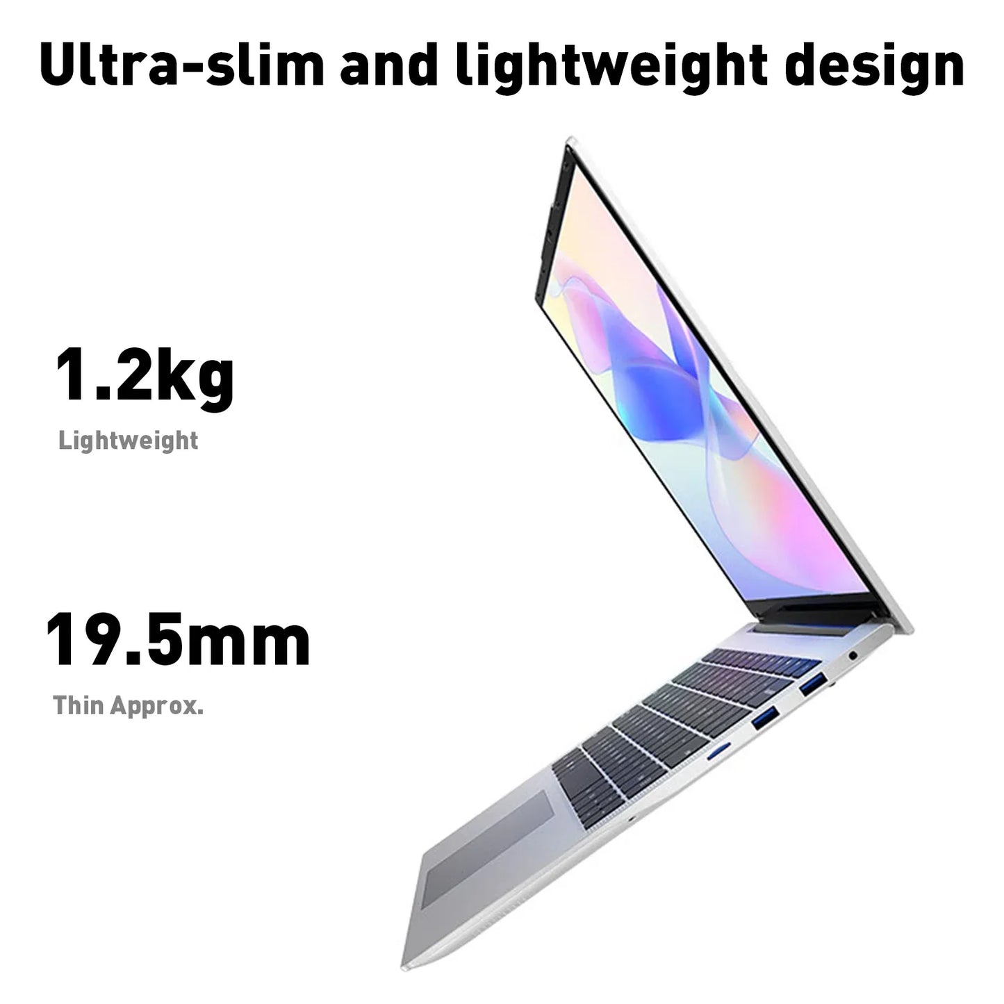 NEW 14.1" Ultra Slim Laptop 16GB RAM 2TB SSD Windows 11 Intel N3700 Notebook Gamer 1920*1080 Display Office Study Computer PC