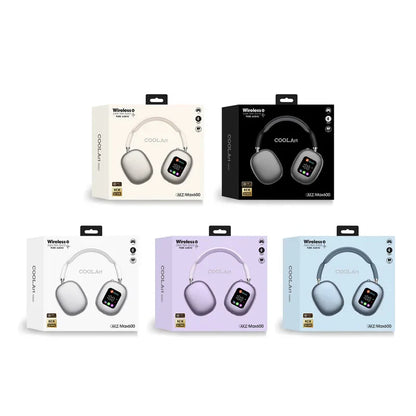 MAX600 Model New Wireless Active Noise Cancelling Headphones Hybrid Wireless Headphone With Touch Control LED Screen 2025 Hot