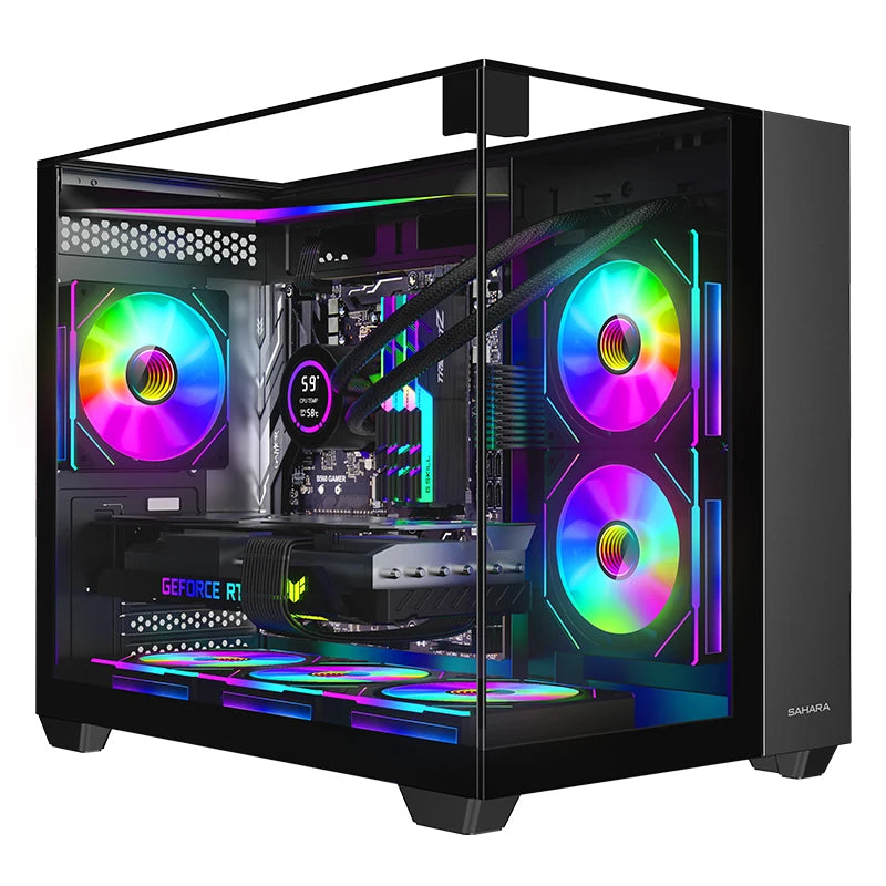 Gaming Desktop Ryzen 7 5700X NVIDIA RTX 4060 32GB DDR4 RAM 1TB M.2 NVMe SSD WIFI Pc for Gaming DesignOffice  Prebuilt Gaming Pc
