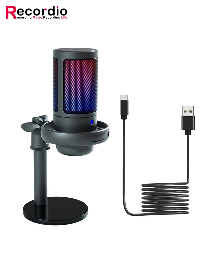 GAM-ME6S USB gaming microphone RGB dazzling lights computer k song recording mobile phone live broadcast