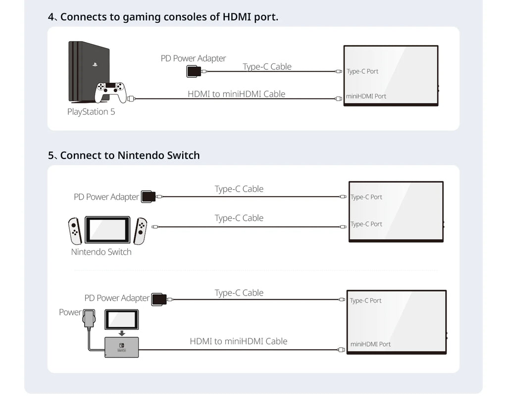 XIANWEI 18.5 inch Portable Monitor Touch 100%sRGB 100Hz External Screen Gaming Office Display For Switch Phone Laptop Xbox PS4/5
