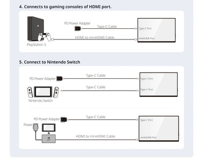 XIANWEI 18.5 inch Portable Monitor Touch 100%sRGB 100Hz External Screen Gaming Office Display For Switch Phone Laptop Xbox PS4/5