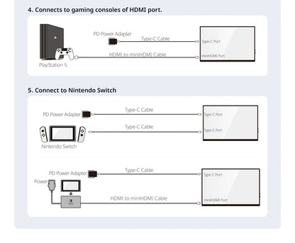 XIANWEI 18.5 inch Portable Monitor Touch 100%sRGB 100Hz External Screen Gaming Office Display For Switch Phone Laptop Xbox PS4/5
