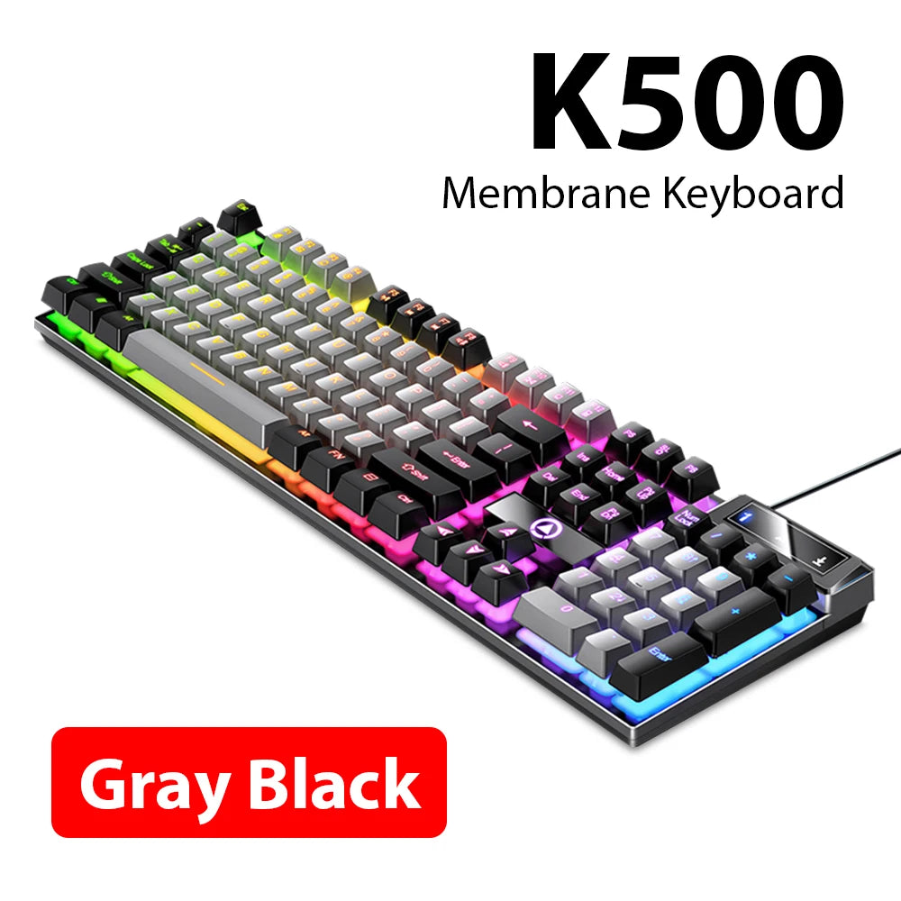 Wired Mechanical Keyboard, Laptop, Desktop Computer, Office Gaming Keyboard, Brown Switch, Multicolor USB Computer Accessories