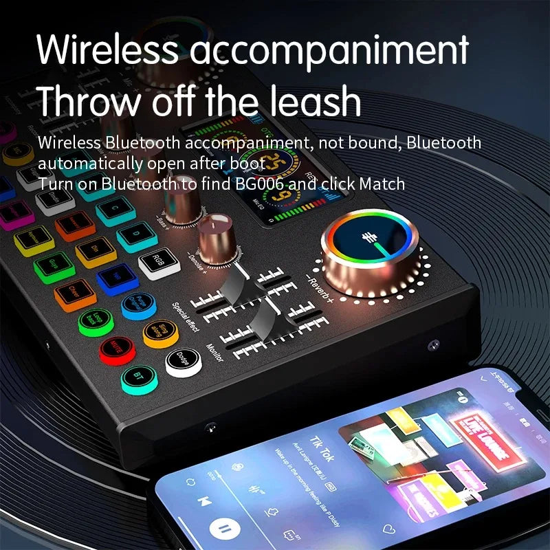 Podcast Full set of microphone live sound card 4k webcam microphone live streaming