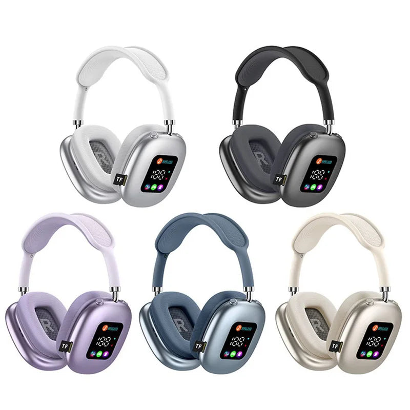 MAX600 Model New Wireless Active Noise Cancelling Headphones Hybrid Wireless Headphone With Touch Control LED Screen 2025 Hot