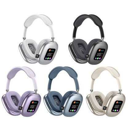 MAX600 Model New Wireless Active Noise Cancelling Headphones Hybrid Wireless Headphone With Touch Control LED Screen 2025 Hot