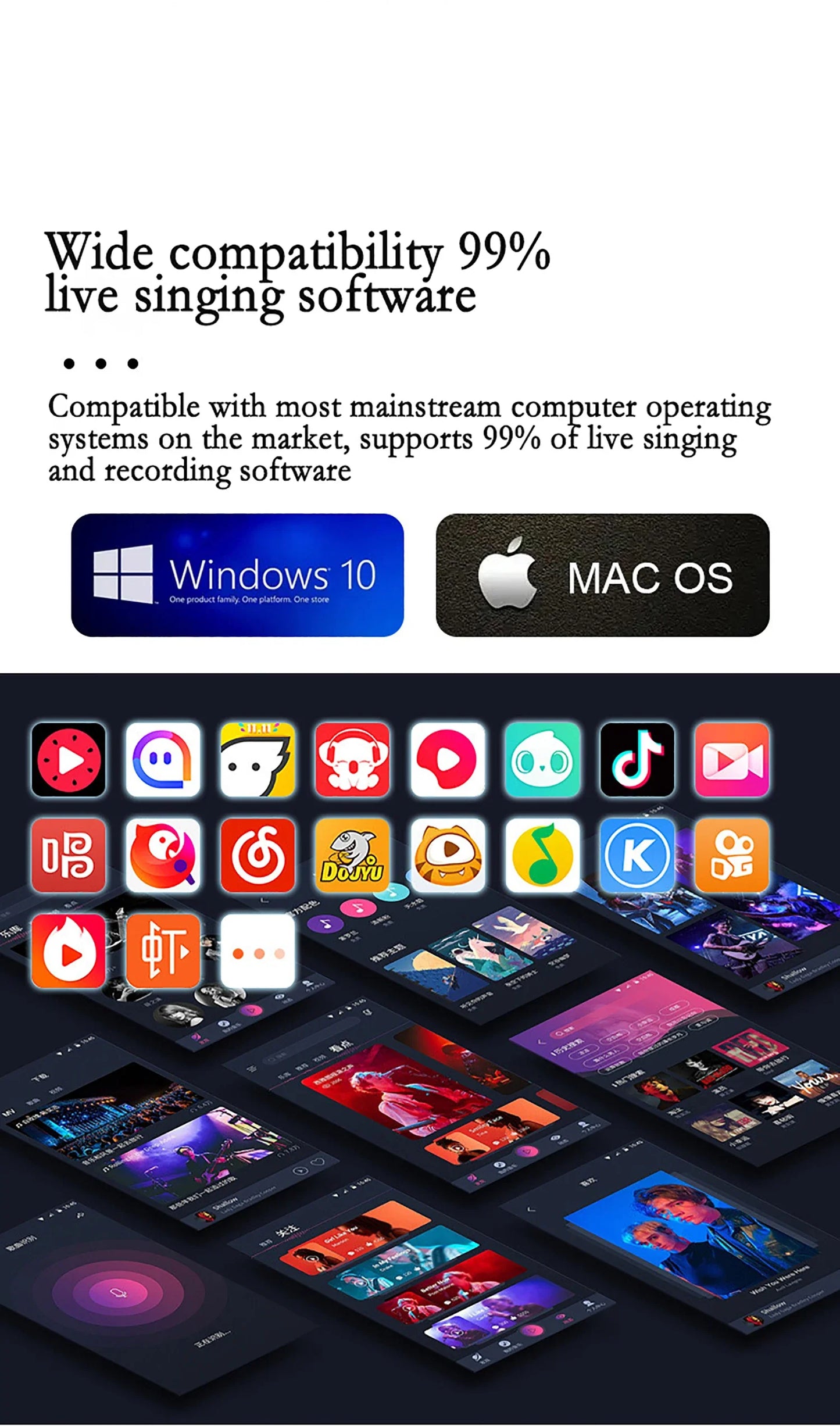 GAM-ME6S desktop live streaming microphone mobile game RGB dazzling lighting USB computer karaoke