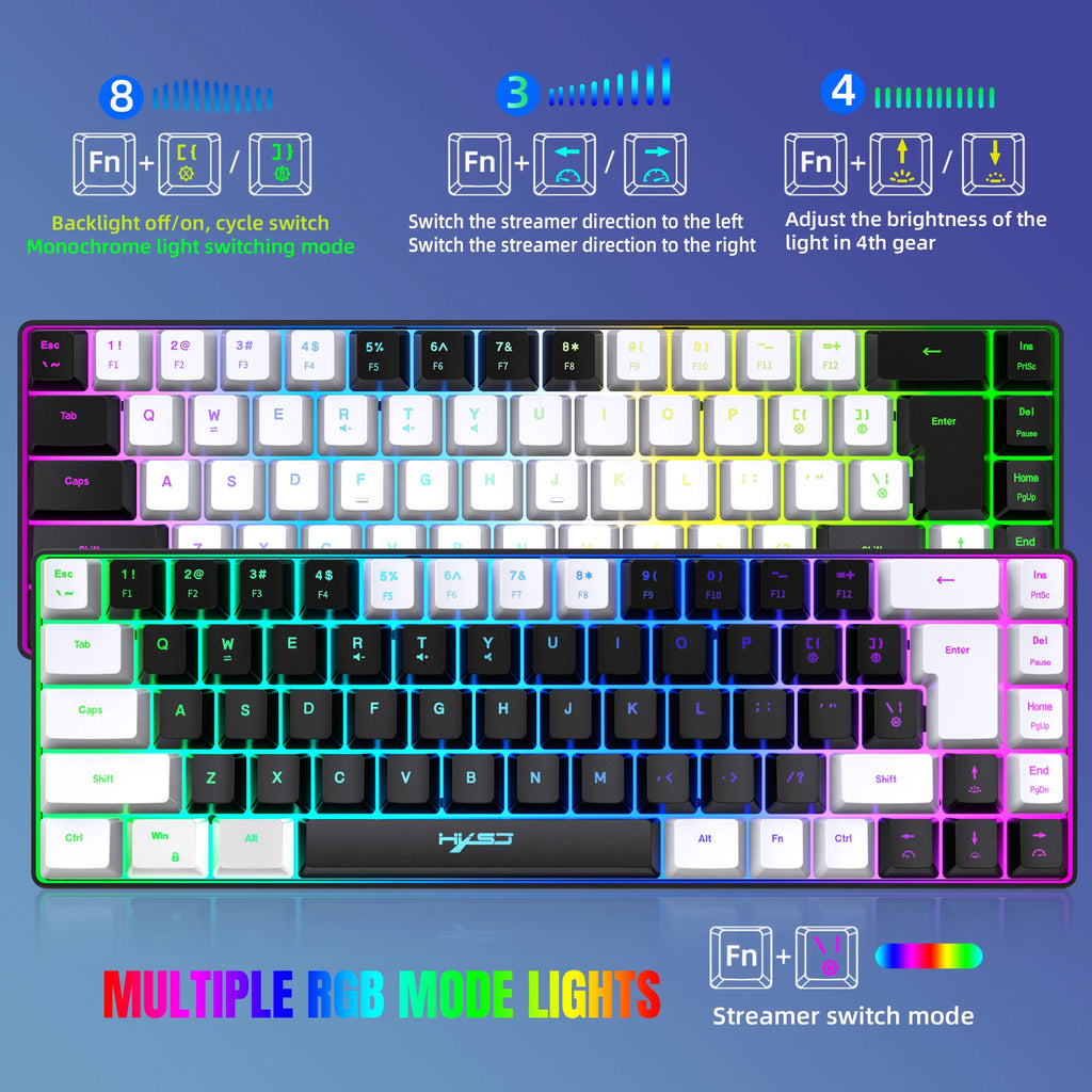 60% Wired Gaming Keyboard, Small RGB Backlit Membrane 68 key Gaming Keyboard, Ultra-Compact Mini Keyboard For PC Computer Gamer