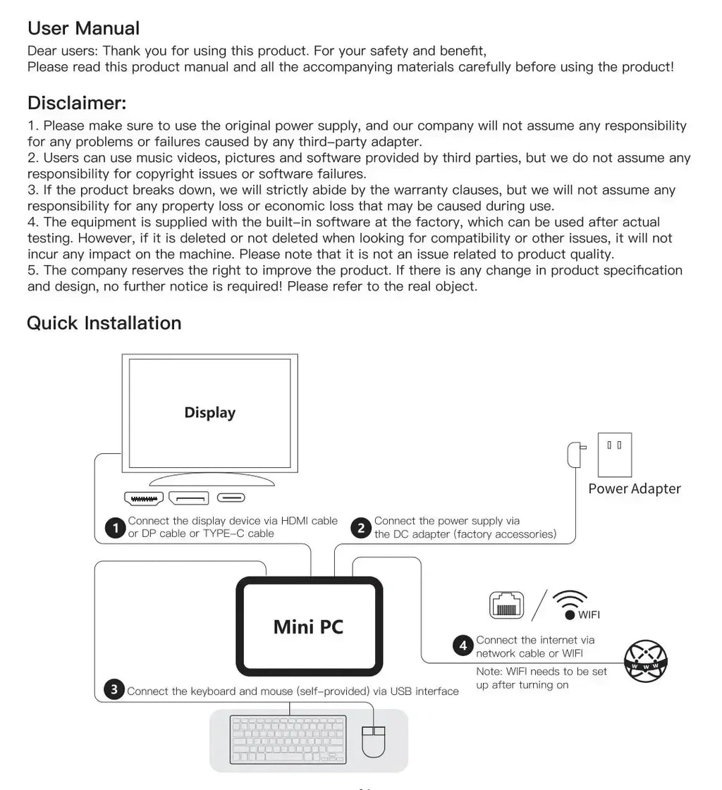 Gaming Mini PC Intel Core i9 8950HK Windows 11 Pro 16GB DDR4 1TB SSD WiFi6 M.2 UHD Graphics 1000Mbps Portable Mini PC Desktop