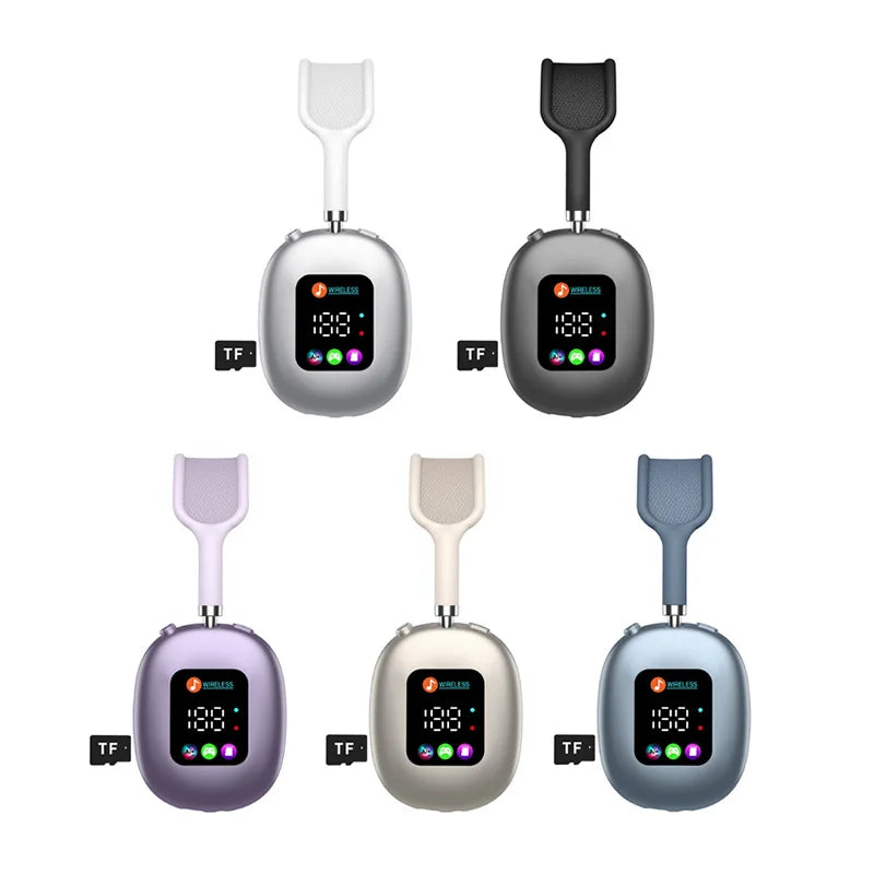 MAX600 Model New Wireless Active Noise Cancelling Headphones Hybrid Wireless Headphone With Touch Control LED Screen 2025 Hot