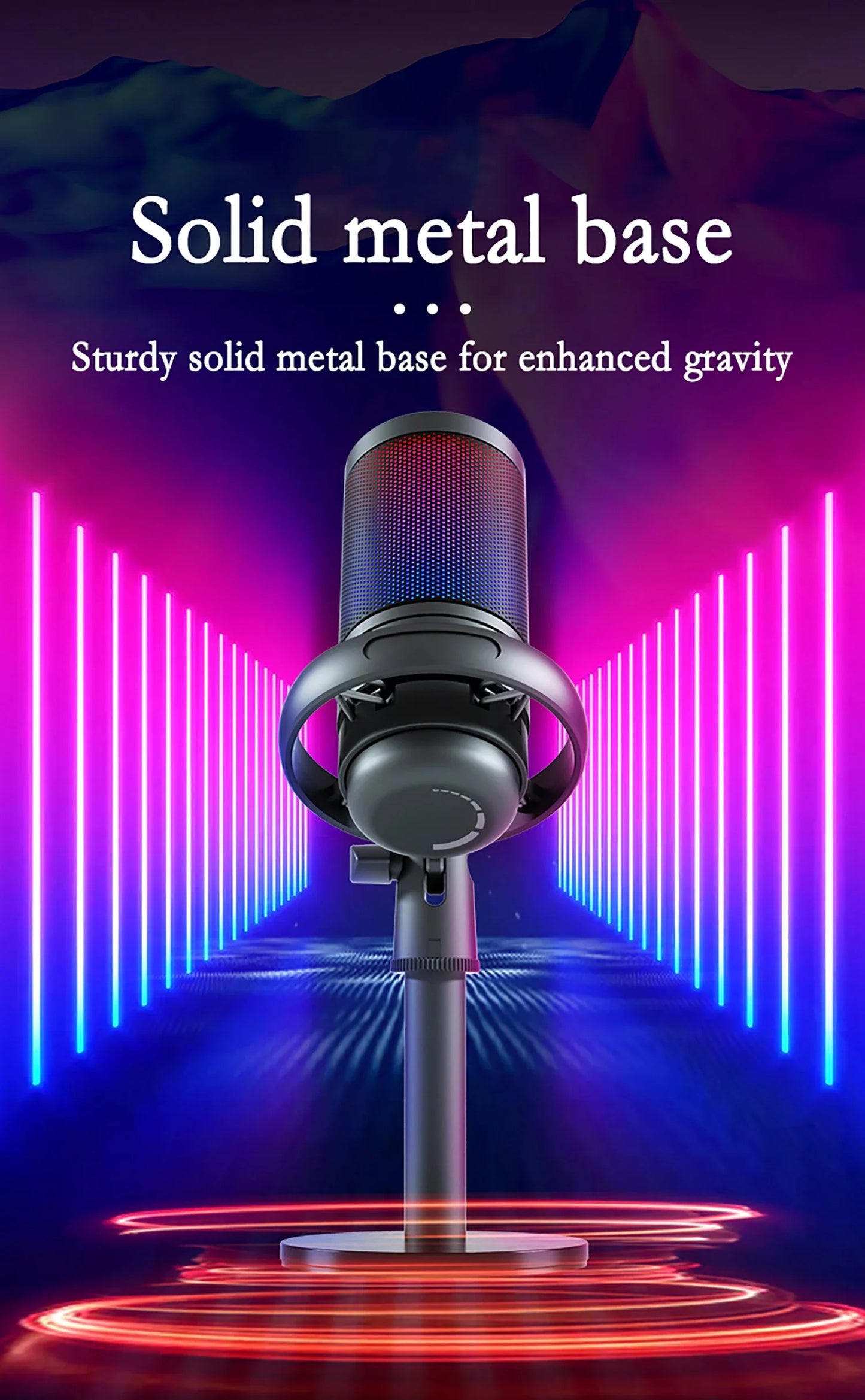 GAM-ME6S desktop live streaming microphone mobile game RGB dazzling lighting USB computer karaoke