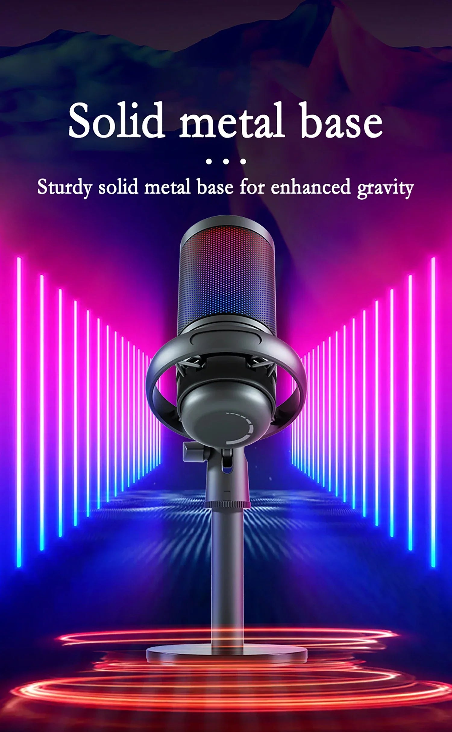 GAM-ME6S desktop live streaming microphone mobile game RGB dazzling lighting USB computer karaoke