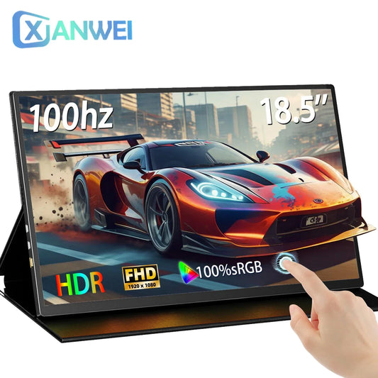 XIANWEI 18.5 inch Portable Monitor Touch 100%sRGB 100Hz External Screen Gaming Office Display For Switch Phone Laptop Xbox PS4/5