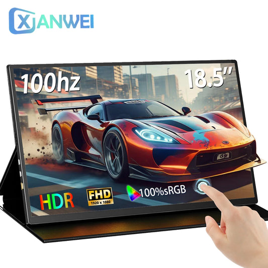 XIANWEI 18.5 inch Portable Monitor Touch 100%sRGB 100Hz External Screen Gaming Office Display For Switch Phone Laptop Xbox PS4/5