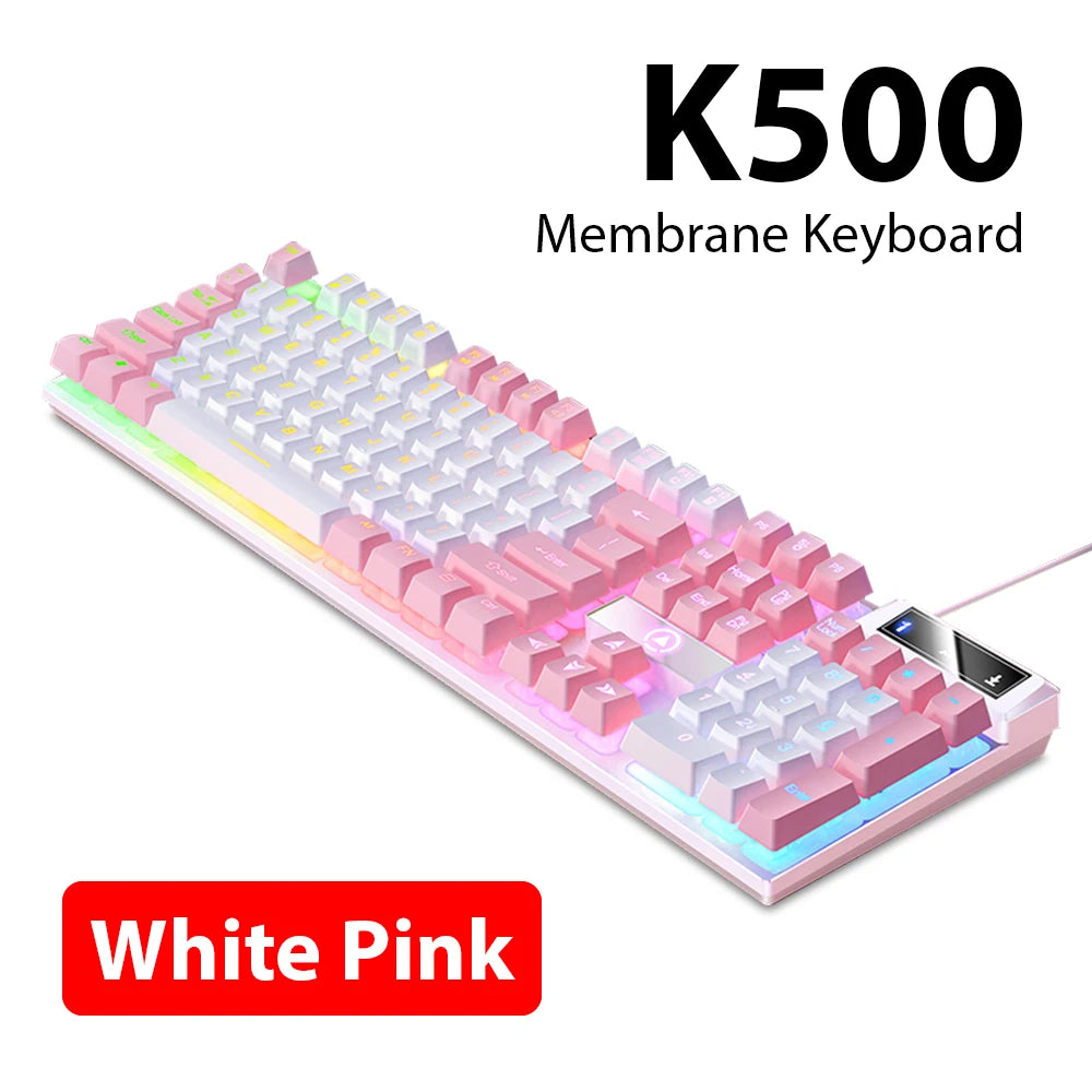 Wired Mechanical Keyboard, Laptop, Desktop Computer, Office Gaming Keyboard, Brown Switch, Multicolor USB Computer Accessories