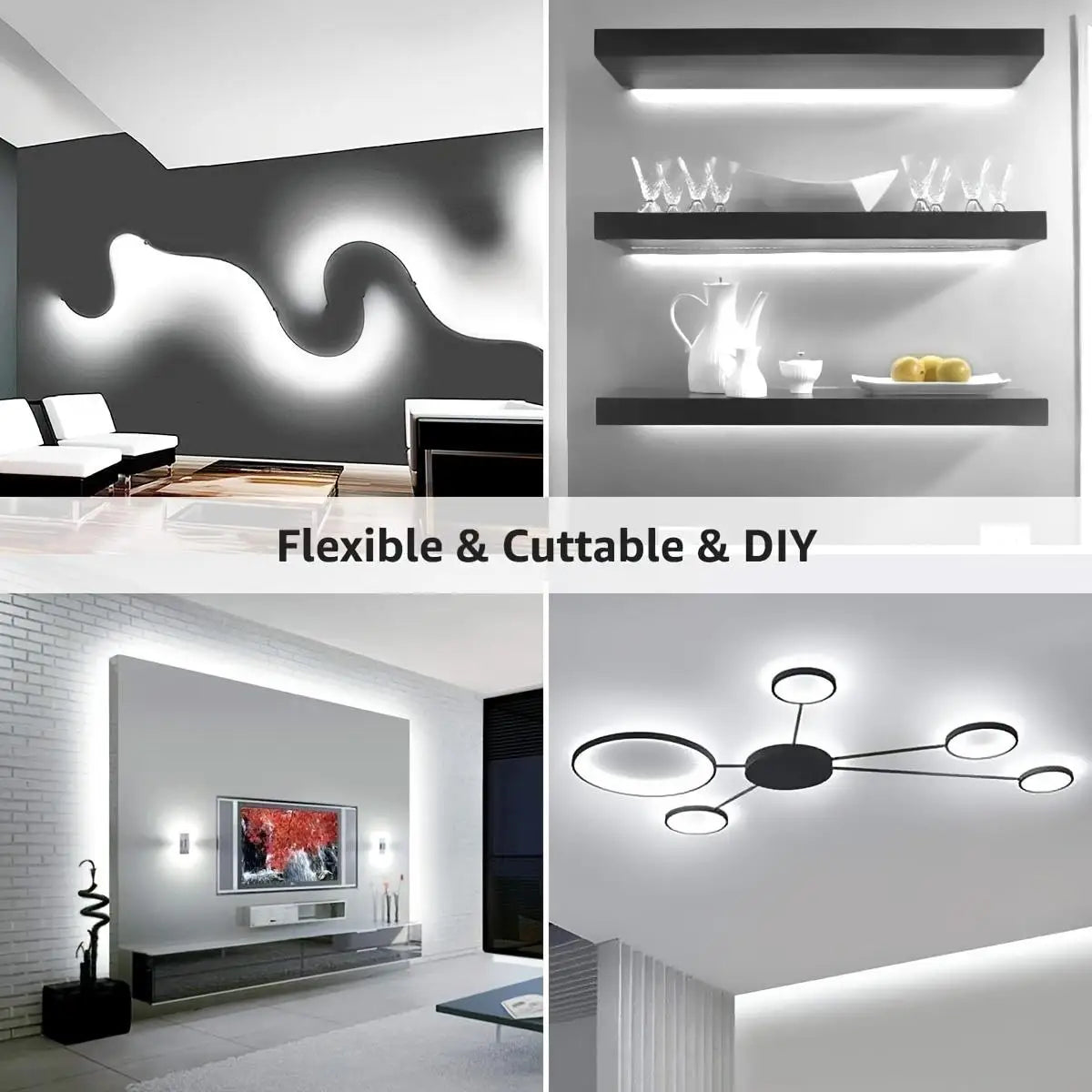 5V USB LED Strip Light with Hand Sweep Sensor ON/OFF Switch Dimmable 2835 Flexible Tape Lamp for TV Backlight Cabinet Room Decor