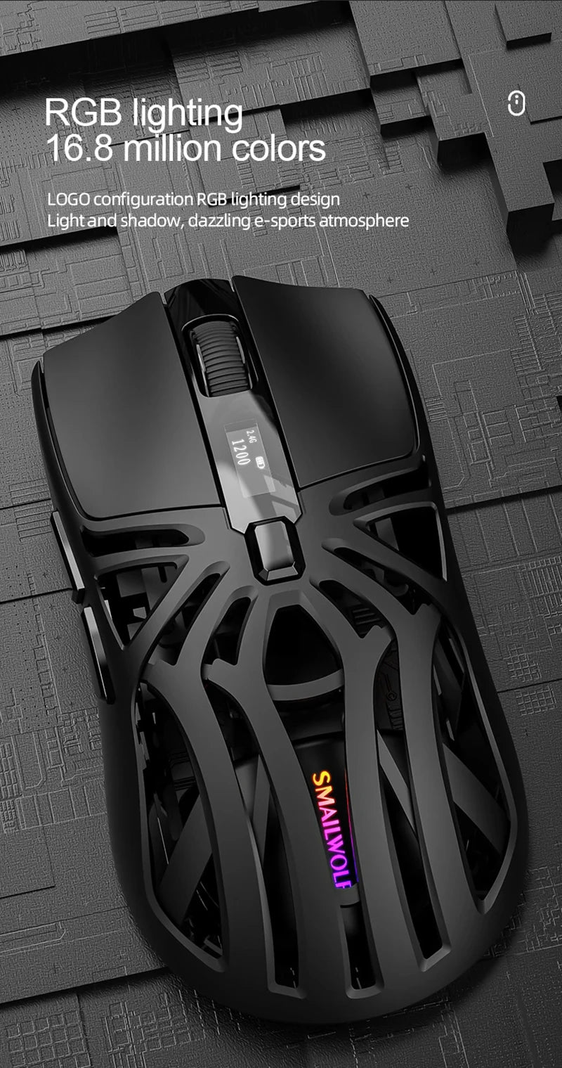 Xiaomi RS8 1000Hz Bluetooth Wireless Mouse 10000DPI Three-mode Connection Lightweight Macro Gaming Mouse Notebook Computer