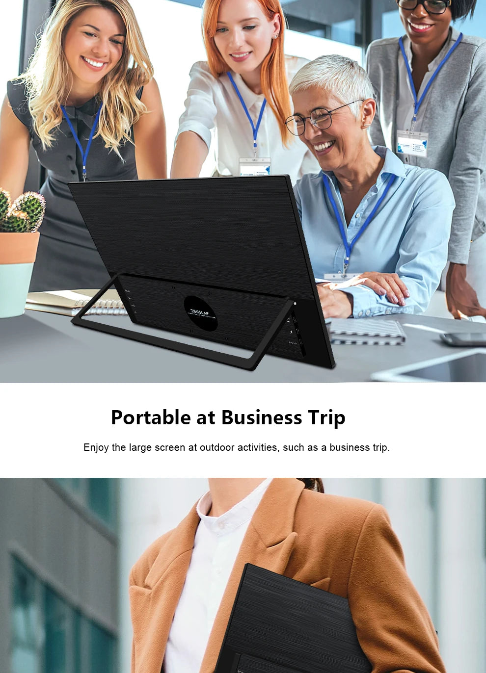 Zeuslap 18.5 inch Smart TV Portable Touch Screen Monitor with Google TV For Mini PC Laptop Phone Xbox PS4 PS5 Switch