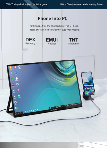 Zeuslap 18.5 inch Smart TV Portable Touch Screen Monitor with Google TV For Mini PC Laptop Phone Xbox PS4 PS5 Switch